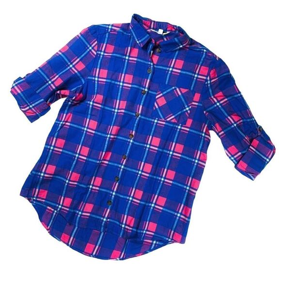 NWT C&C California Blue Flannel Button Down - Small - Picture 4 of 8